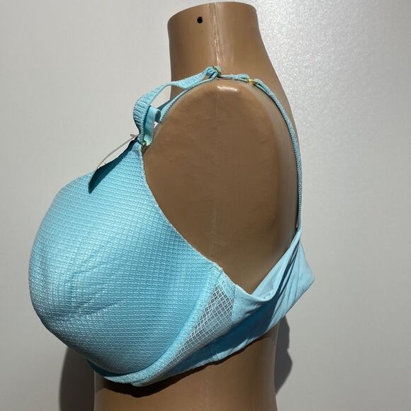 Teal Geo Mesh Push Up Bra by Secret Treasures Size 40DD - Picture 5 of 12